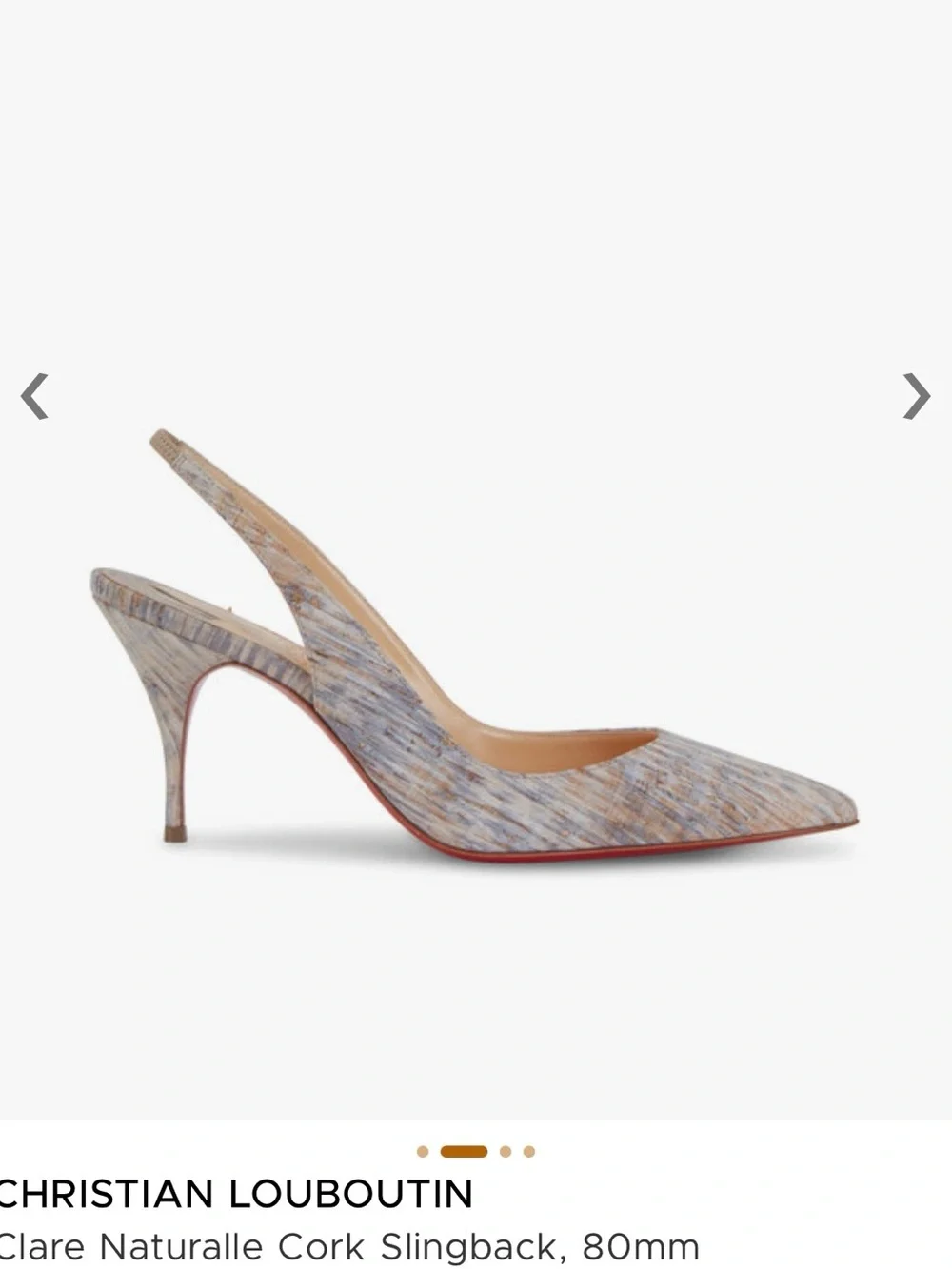 christian louboutin clare naturalle sling backs - Picture 15 of 16